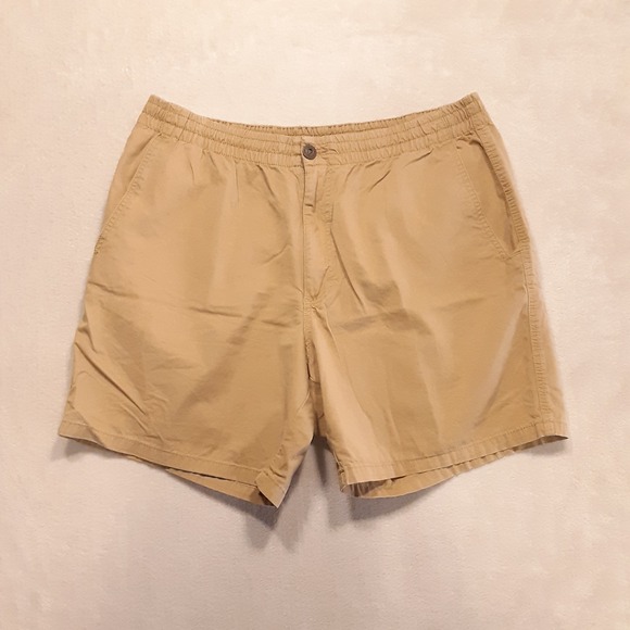 Scandia Woods Other - Scandia Woods Mens Drawstring Jogger Shorts Large 6" Inseam Khaki Elastic Waist